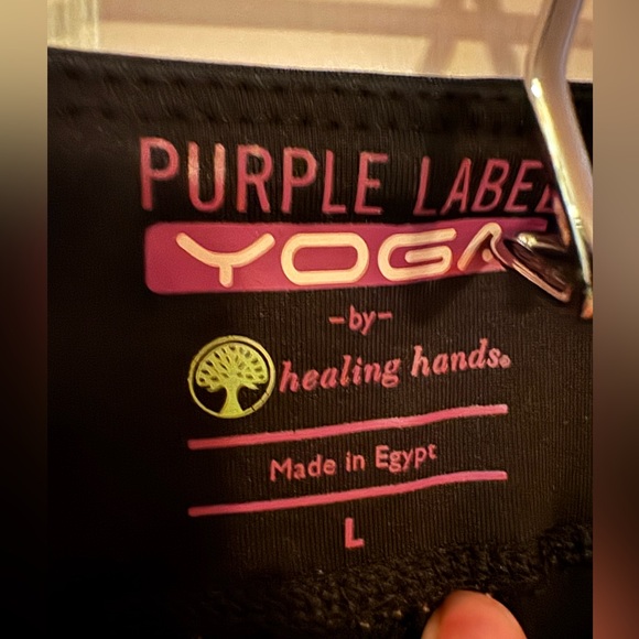 Healing Hands Purple Label Black Scrub Pants Large - Picture 2 of 5